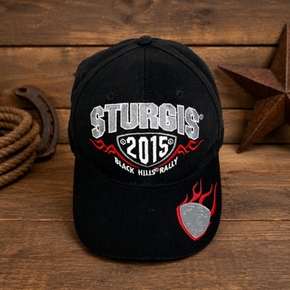 Sturgis 2015 75th Anniversary Black Hills Rally Wild Wear Adjustable Hat Cap